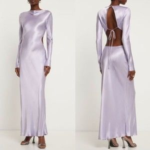 Bec & Bridge Ren Long Sleeve Midi Dress in Lilac Size 8